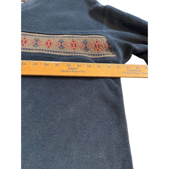 VTG Bugle Boy Classics Mens Aztec V-Neck Pullover fleece Sweater preppy 90s Warm - Picture 4 of 11
